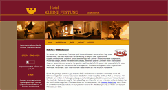 Desktop Screenshot of hotel-kleine-festung.de